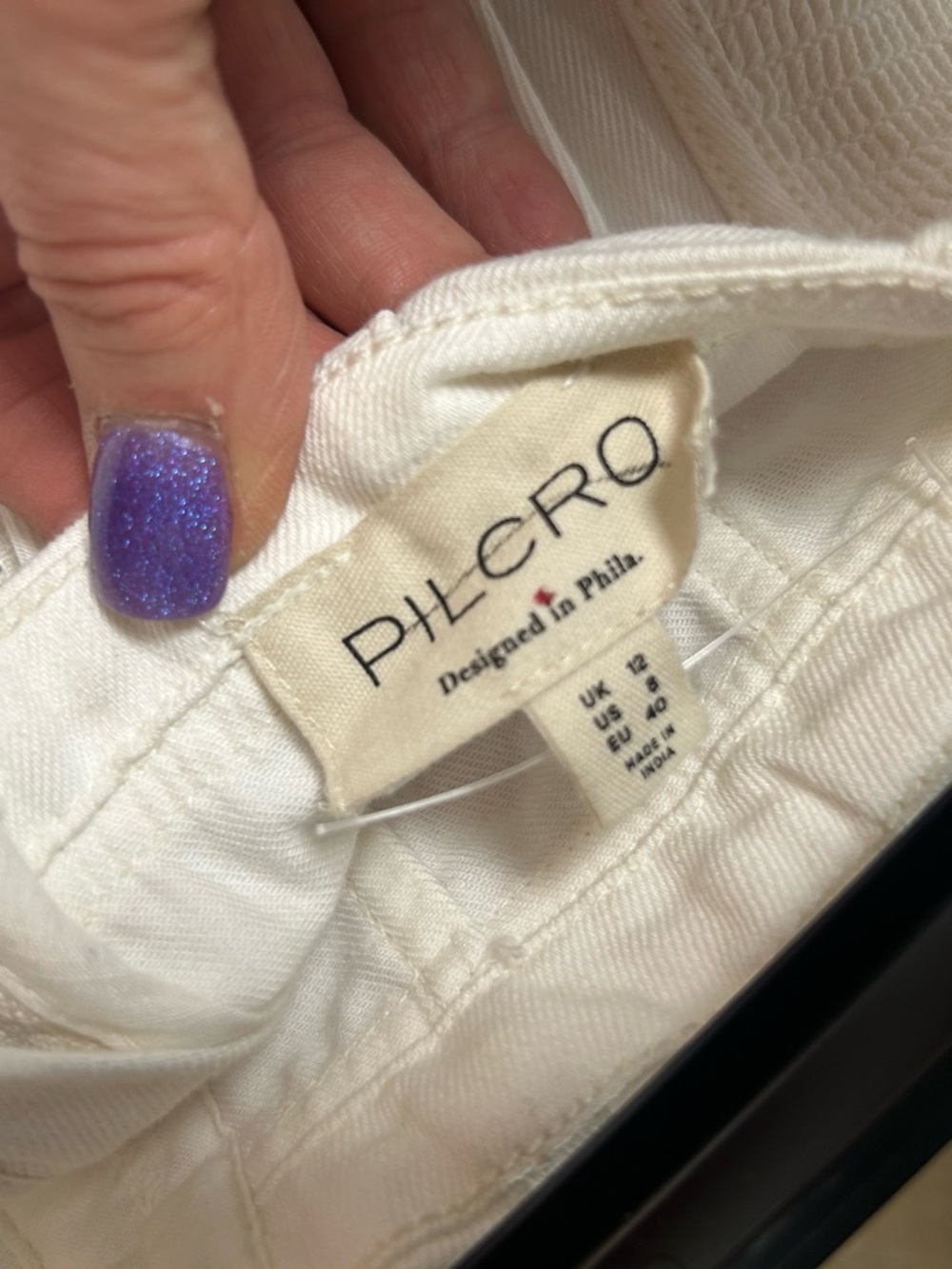 Pilcro seamed flounce Tiered light denim Skirt - Picture 2 of 5